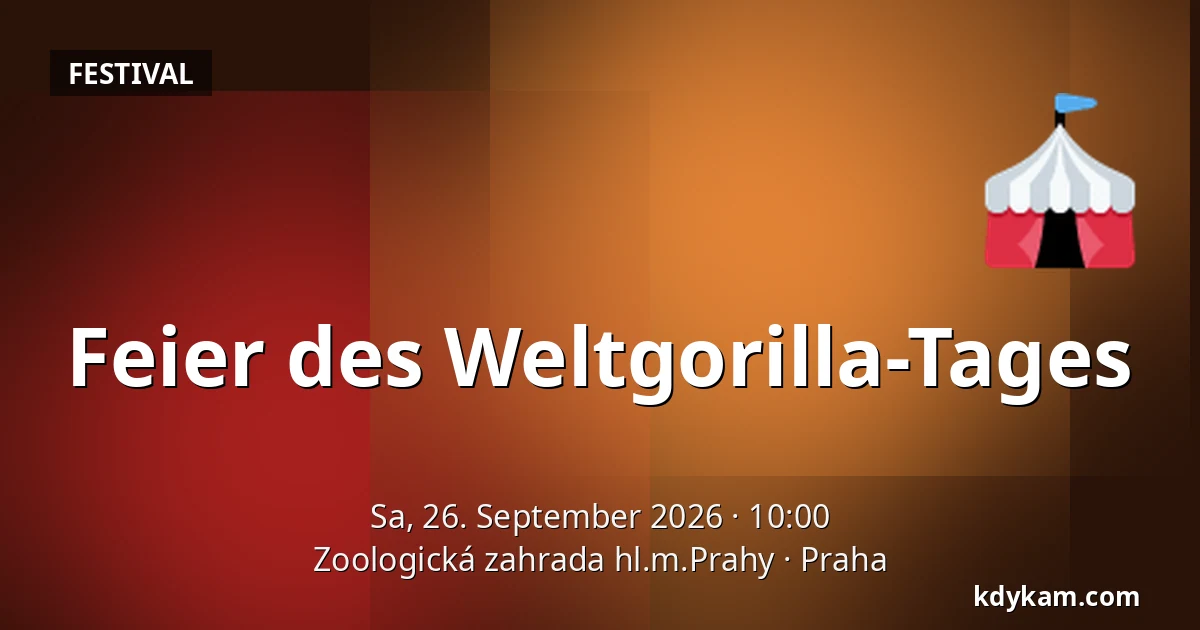 Feier des Weltgorilla-Tages — Zoologischer Garten Prag, Prag