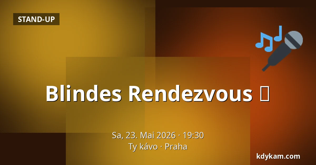 Blindes Rendezvous ❤️ — Ty Kávo, Prag