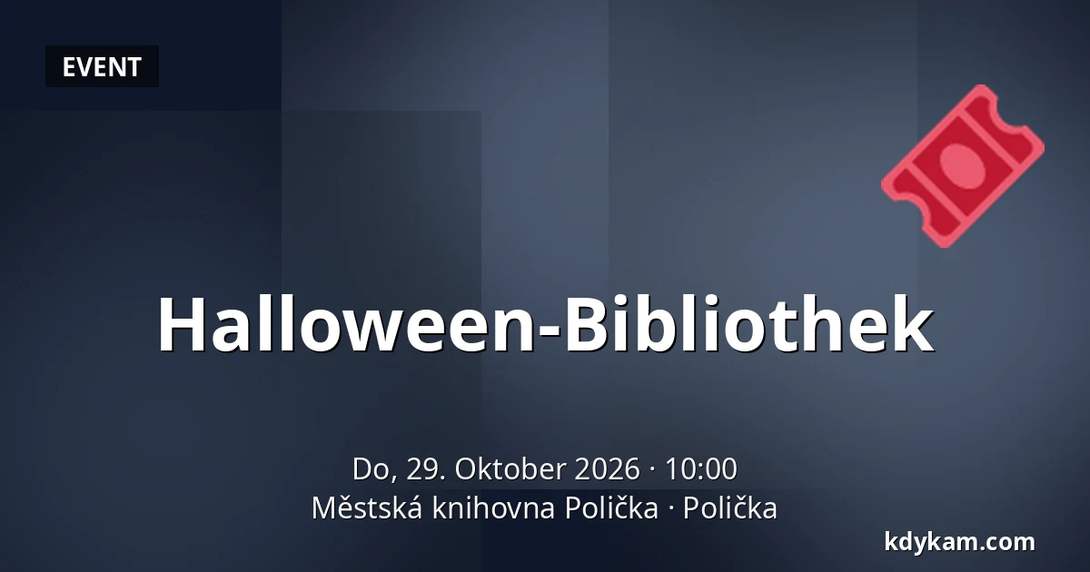 Halloween-Bibliothek — Stadtbibliothek Polička, Polička
