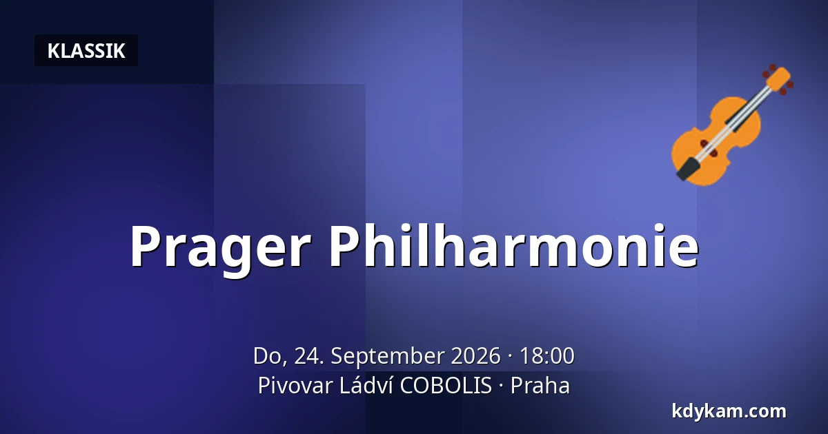 Prager Philharmonie — Pivovar Ládví COBOLIS, Prag