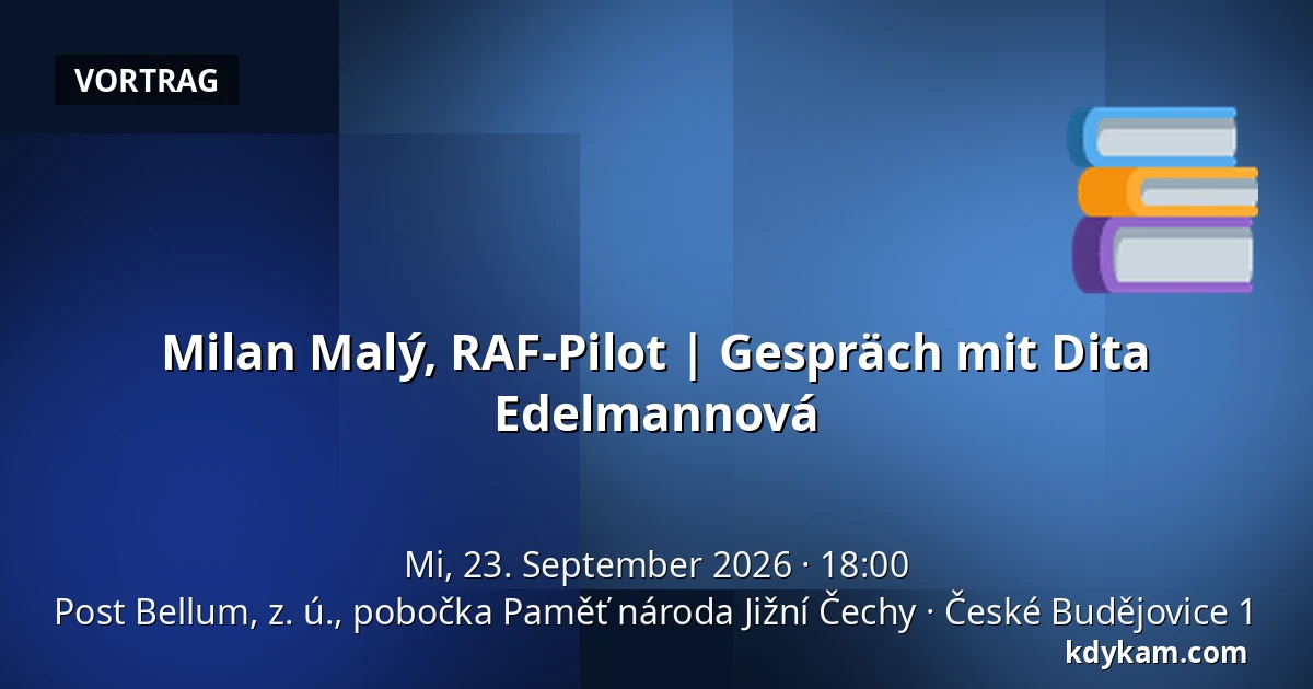 Milan Malý, RAF-Pilot | Gespräch mit Dita Edelmannová — Post Bellum, z. ú., pobočka Paměť národa Jižní Čechy, České Budějovice 1