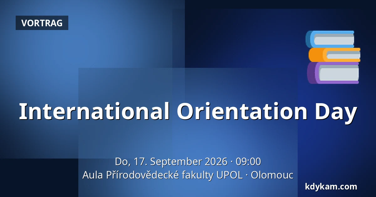 International Orientation Day — Aula der Fakultät für Naturwissenschaften UPOL, Olmütz