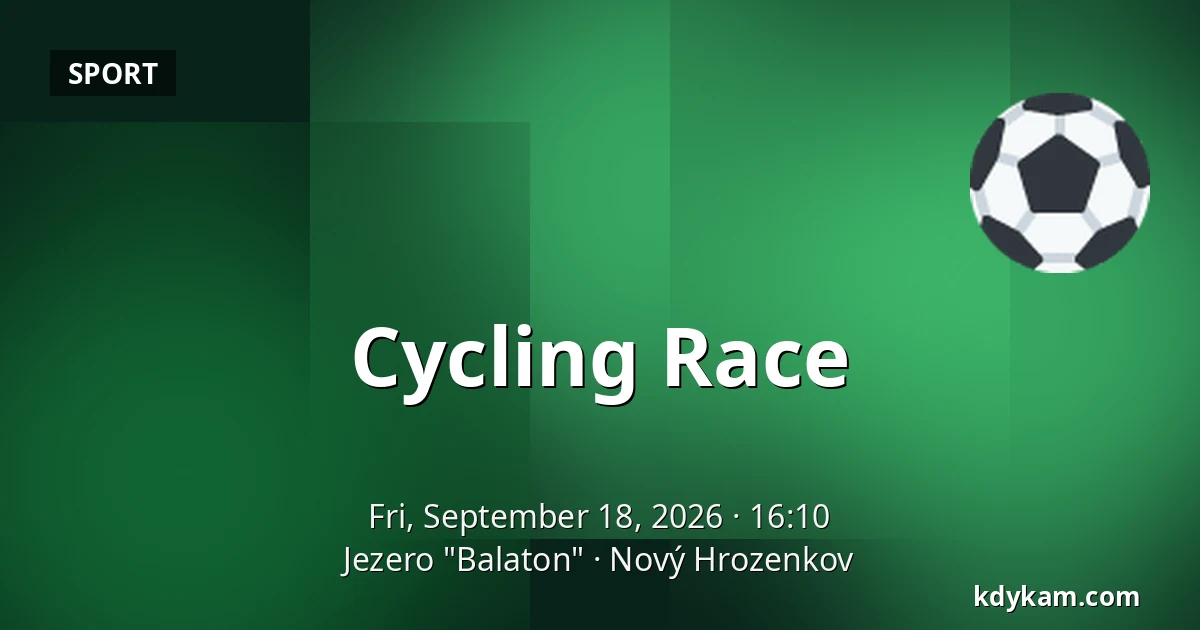 Cycling Race — Jezero "Balaton", Nový Hrozenkov