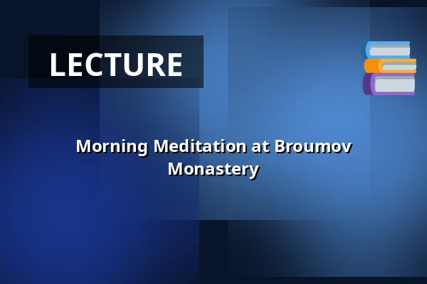 Morning Meditation at Broumov Monastery — Klášter Broumov, Broumov