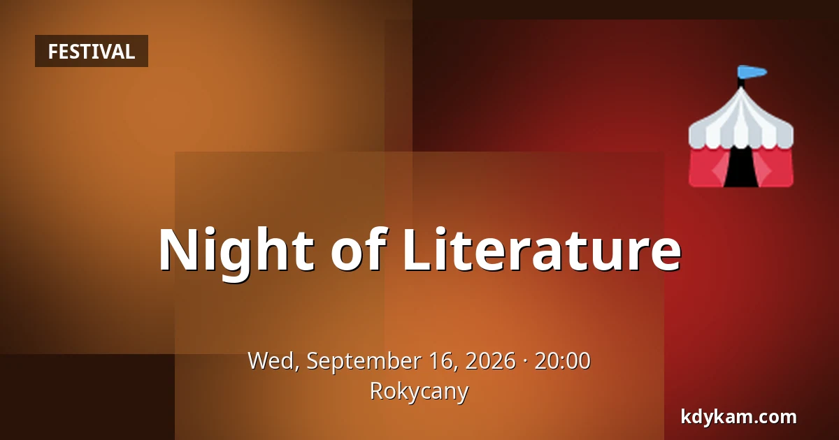 Night of Literature — Rokycany