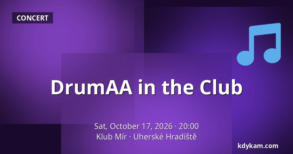 DrumAA in the Club — Mir Club, Uherské Hradiště