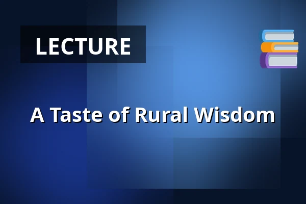 A Taste of Rural Wisdom — Kino, Brandýs nad Labem-Stará Boleslav