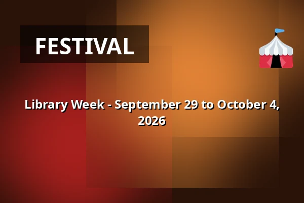 Library Week - September 29 to October 4, 2026 — Radnice - Městské divadlo Netolice, Netolice