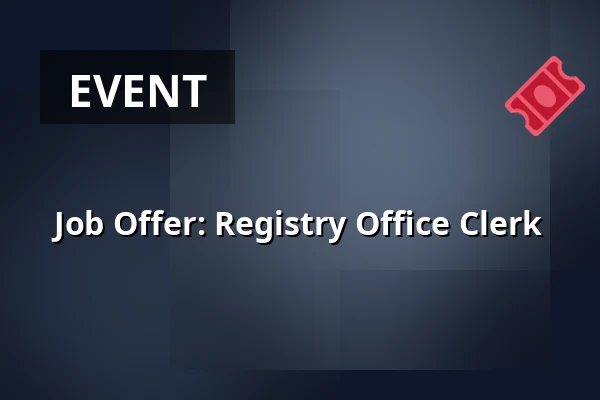 Job Offer: Registry Office Clerk — Kohoutovice, Brno