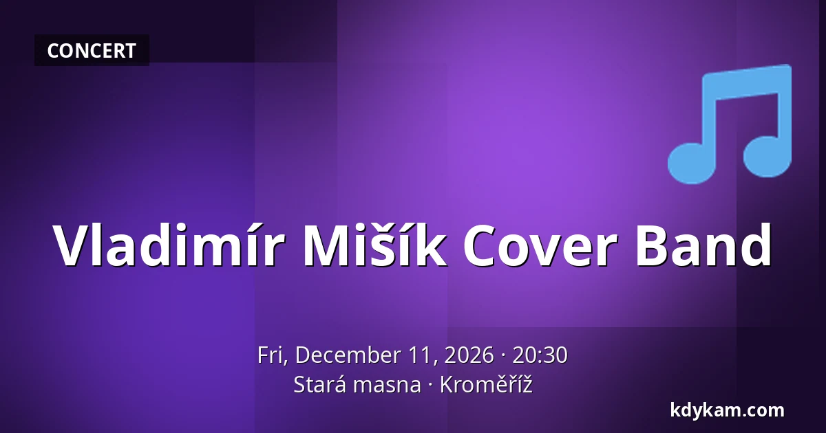 Vladimír Mišík Cover Band — Old Butchery, Kroměříž