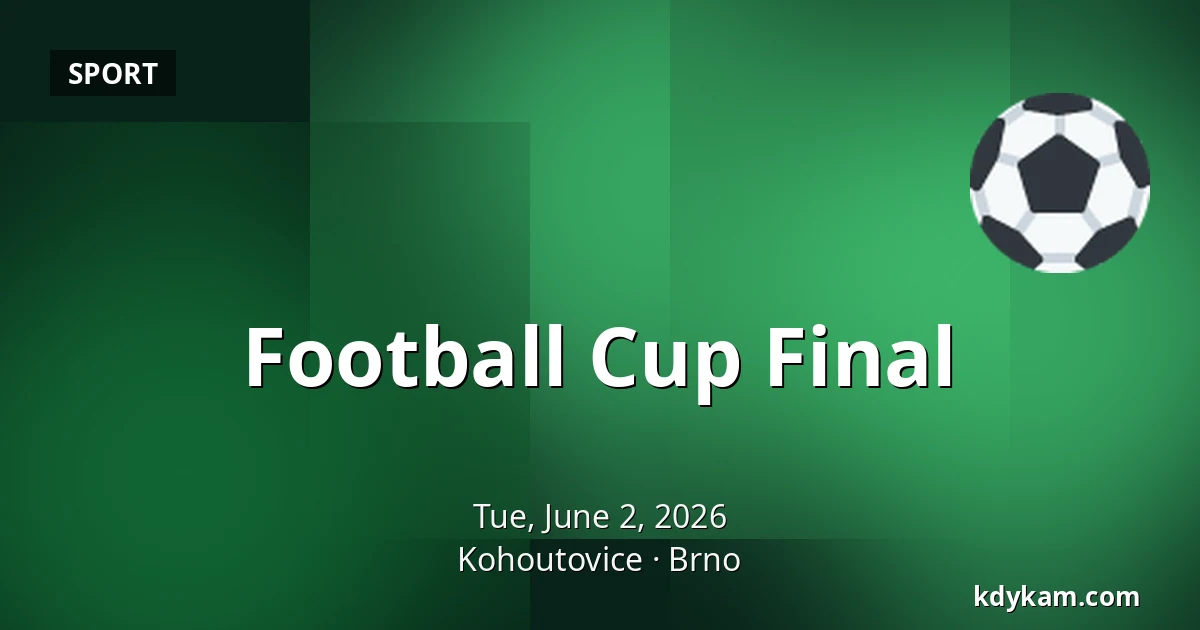 Football Cup Final — Kohoutovice, Brno