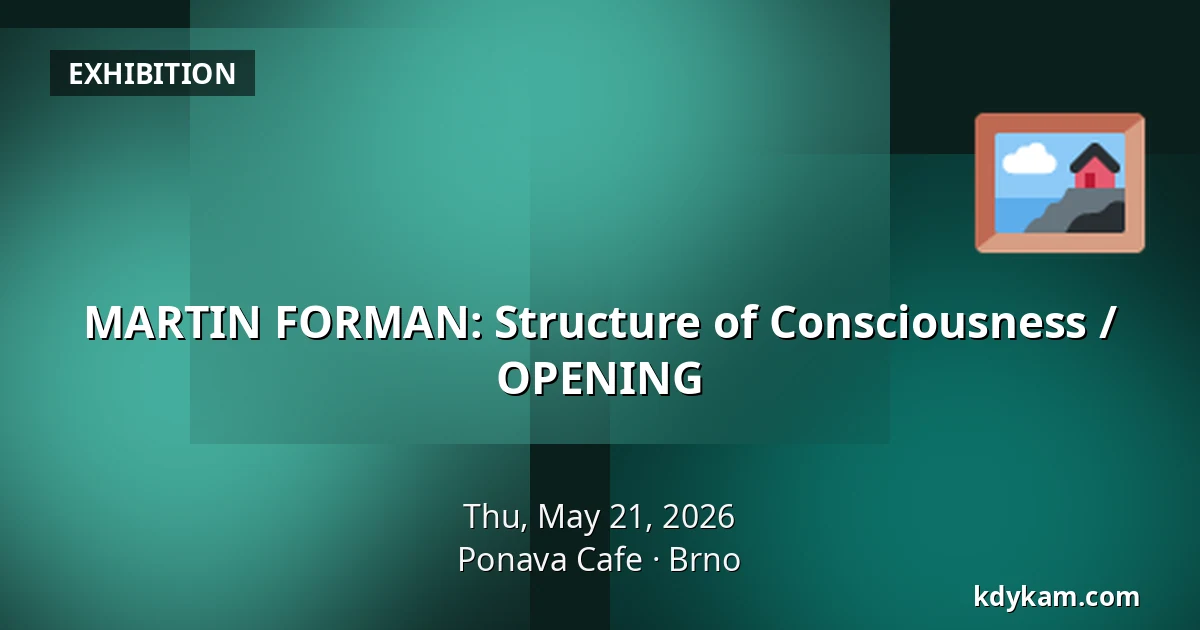 MARTIN FORMAN: Structure of Consciousness / OPENING — Ponava Cafe, Brno