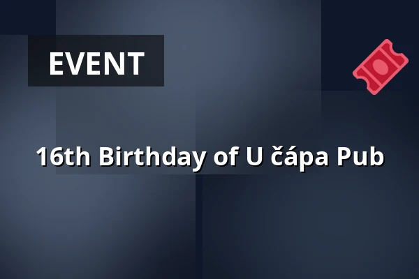 16th Birthday of U čápa Pub — Úřad městské části Brno-střed, Brno