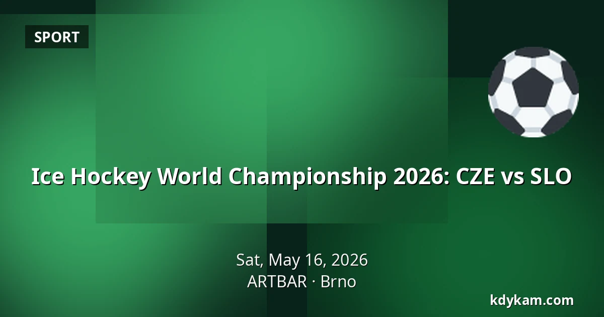 Ice Hockey World Championship 2026: CZE vs SLO — ARTBAR, Brno