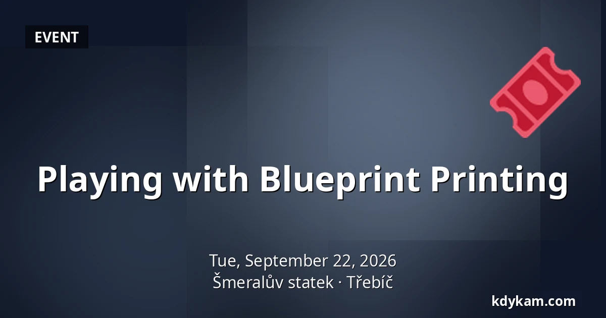 Playing with Blueprint Printing — Šmeralův statek, Třebíč