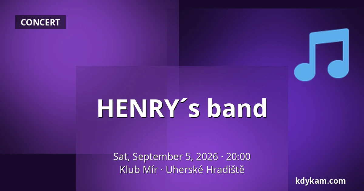 HENRY´s band — Mir Club, Uherské Hradiště