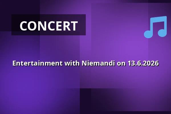 Entertainment with Niemandi on 13.6.2026 — Pod Přehradou Area, Ludkovice