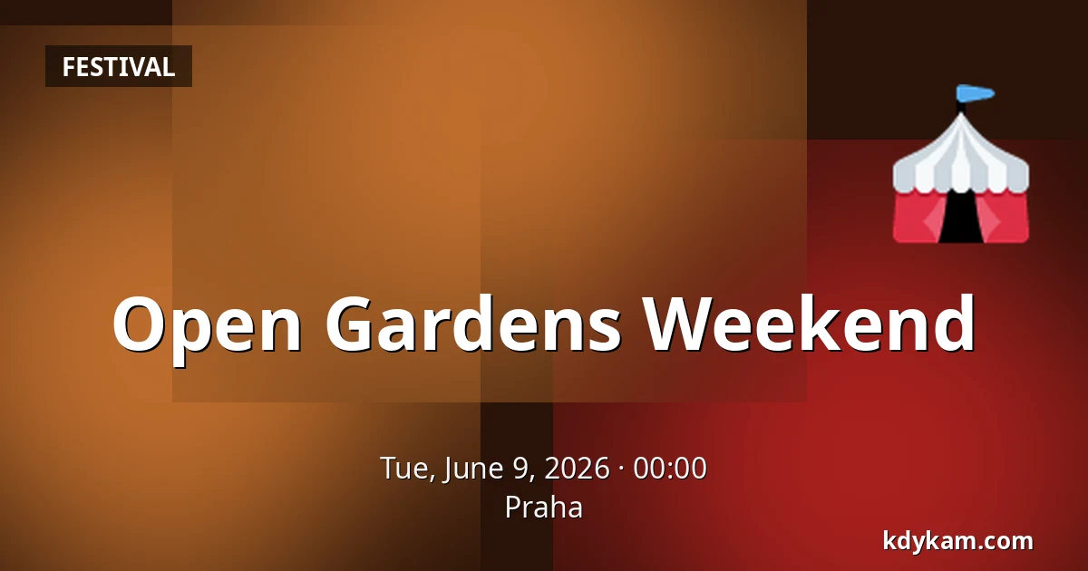 Open Gardens Weekend — Prague