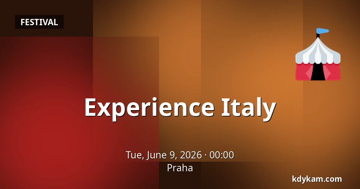 Experience Italy — Prague