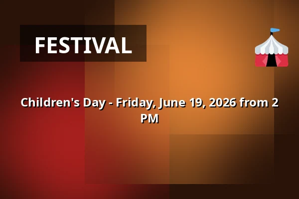 Children's Day - Friday, June 19, 2026 from 2 PM — Újezd, Prague