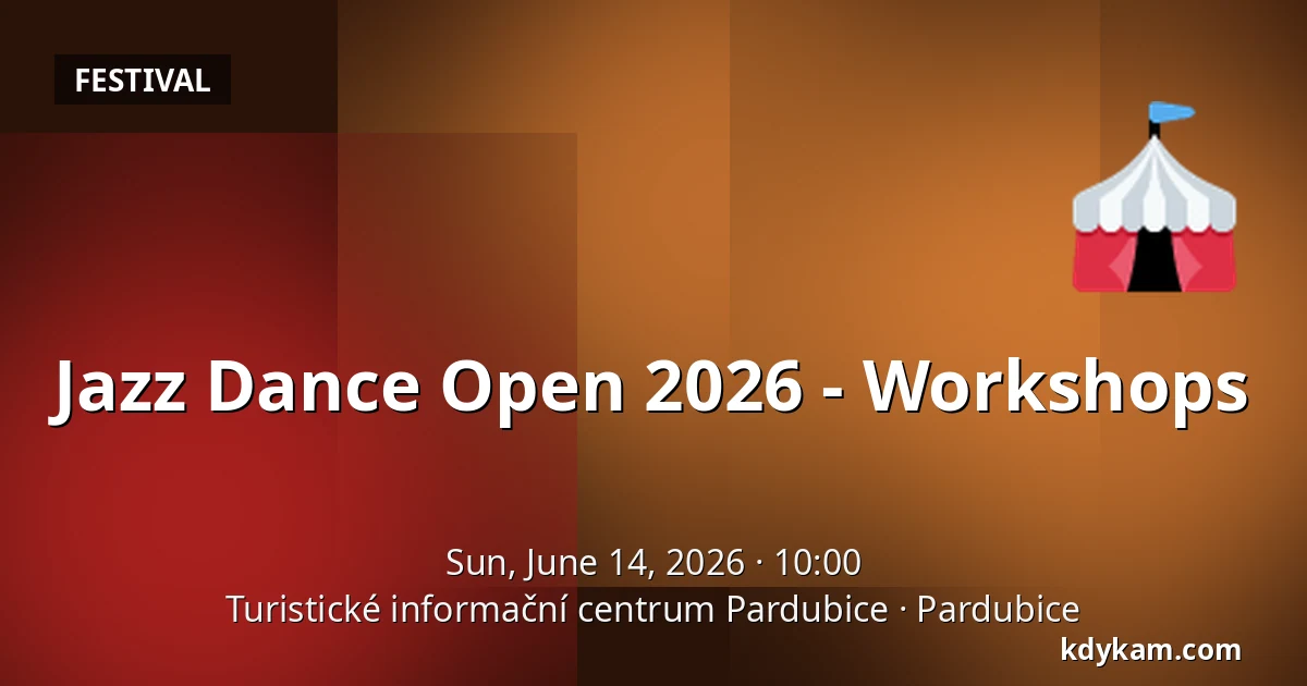 Jazz Dance Open 2026 - Workshops — Pardubice Tourist Information Centre, Pardubice