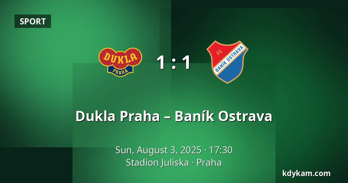 Dukla Praha – Baník Ostrava — Stadion Juliska, Prague