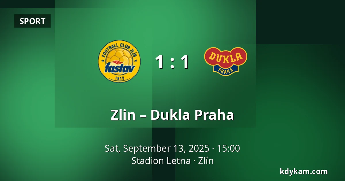 Zlin – Dukla Praha — Stadion Letna, Zlín