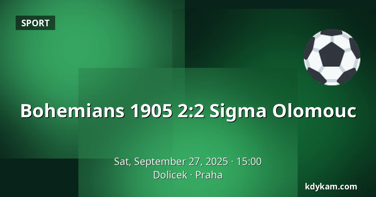Bohemians 1905 – Sigma Olomouc — Dolicek, Prague