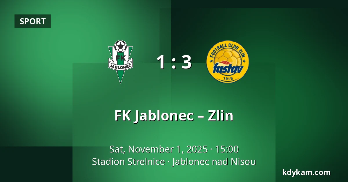FK Jablonec – Zlin — Stadion Strelnice, Jablonec nad Nisou