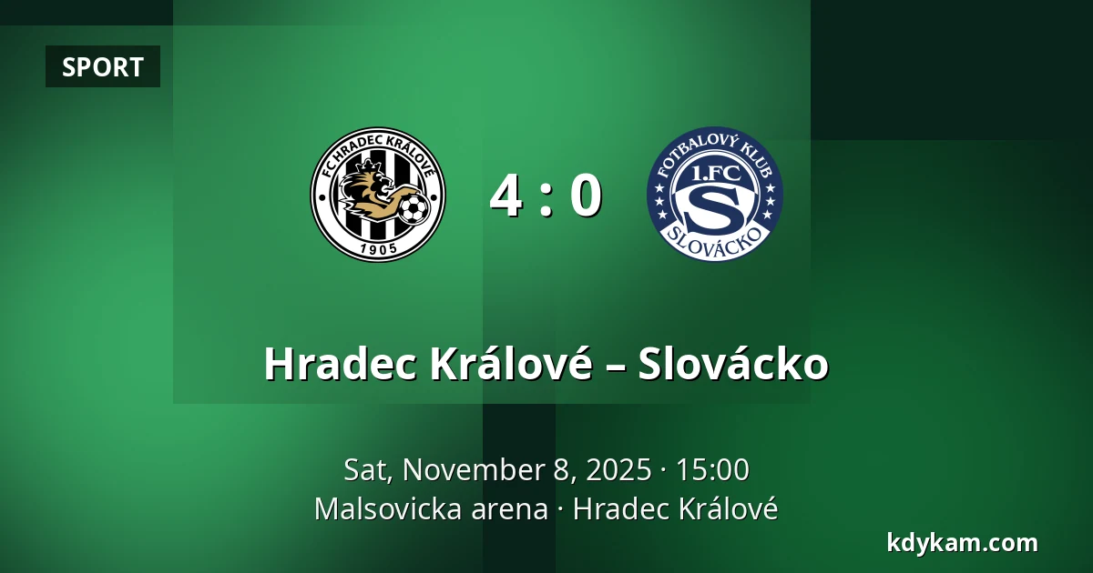 Hradec Králové – Slovácko — Malsovicka arena, Hradec Králové