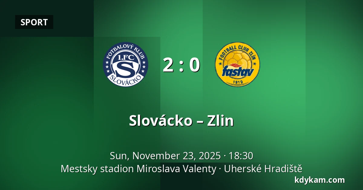 Slovácko – Zlin — Mestsky stadion Miroslava Valenty, Uherské Hradiště