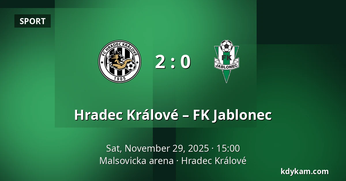 Hradec Králové – FK Jablonec — Malsovicka arena, Hradec Králové