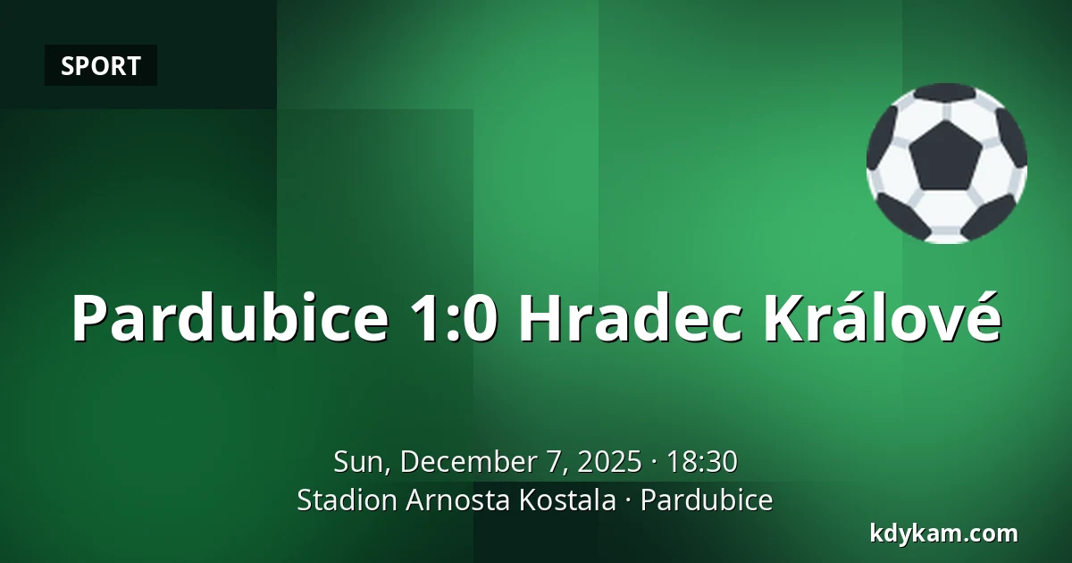 Pardubice – Hradec Králové — Stadion Arnosta Kostala, Pardubice