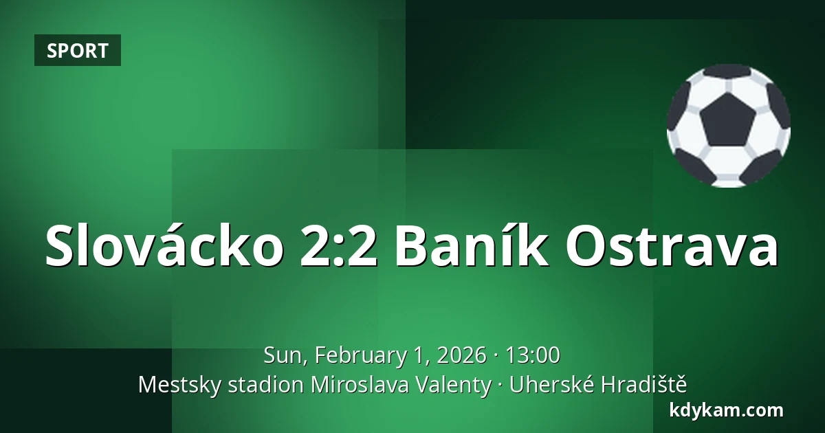 Slovácko – Baník Ostrava — Mestsky stadion Miroslava Valenty, Uherské Hradiště