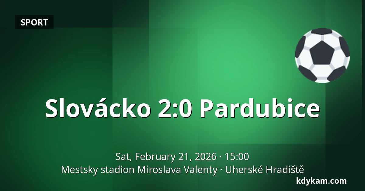 Slovácko – Pardubice — Mestsky stadion Miroslava Valenty, Uherské Hradiště