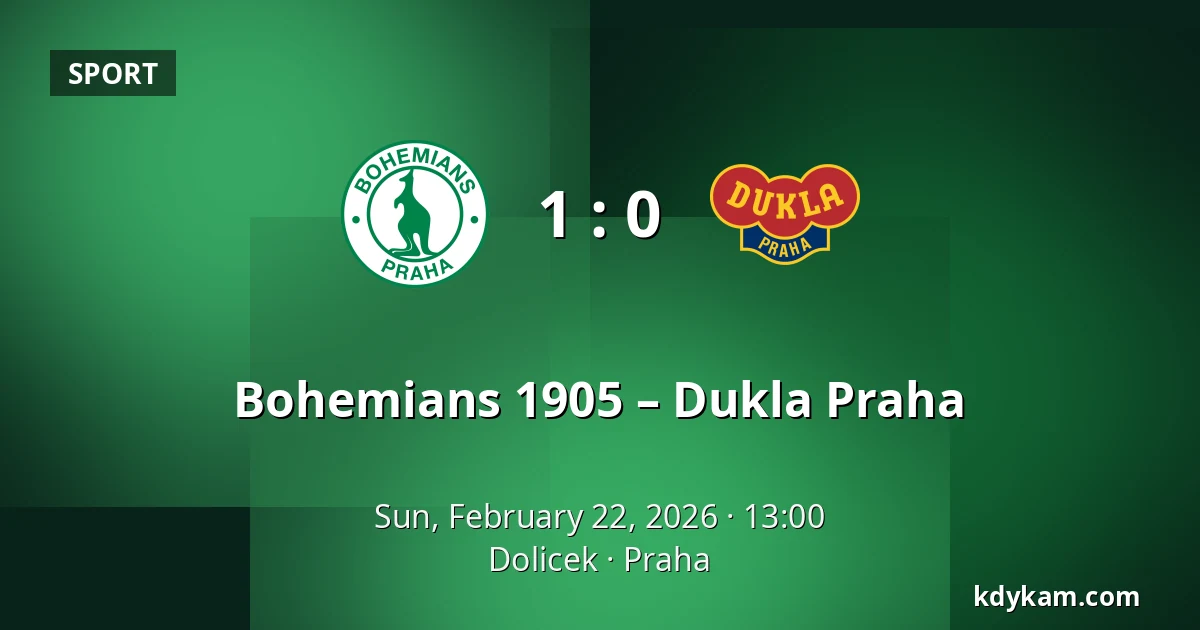 Bohemians 1905 – Dukla Praha — Dolicek, Prague
