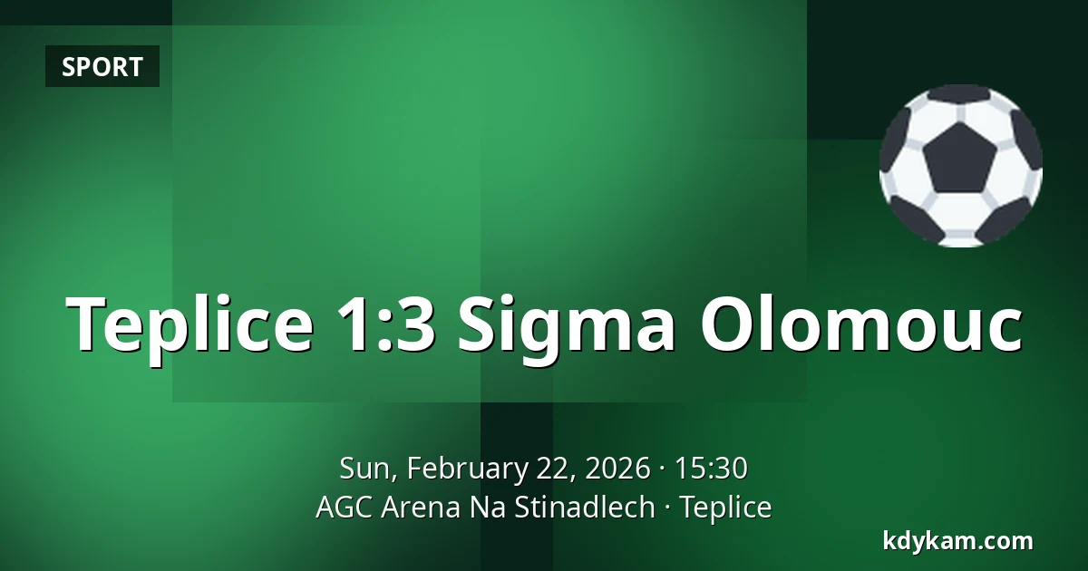 Teplice – Sigma Olomouc — AGC Arena Na Stinadlech, Teplice