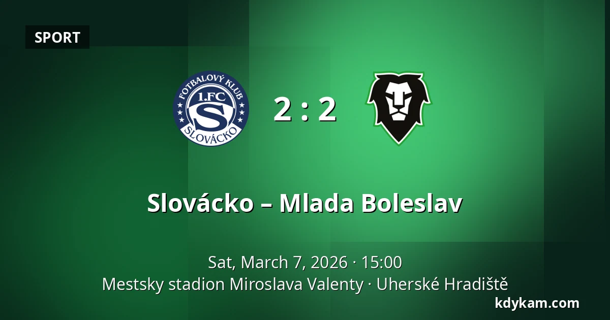 Slovácko – Mlada Boleslav — Mestsky stadion Miroslava Valenty, Uherské Hradiště