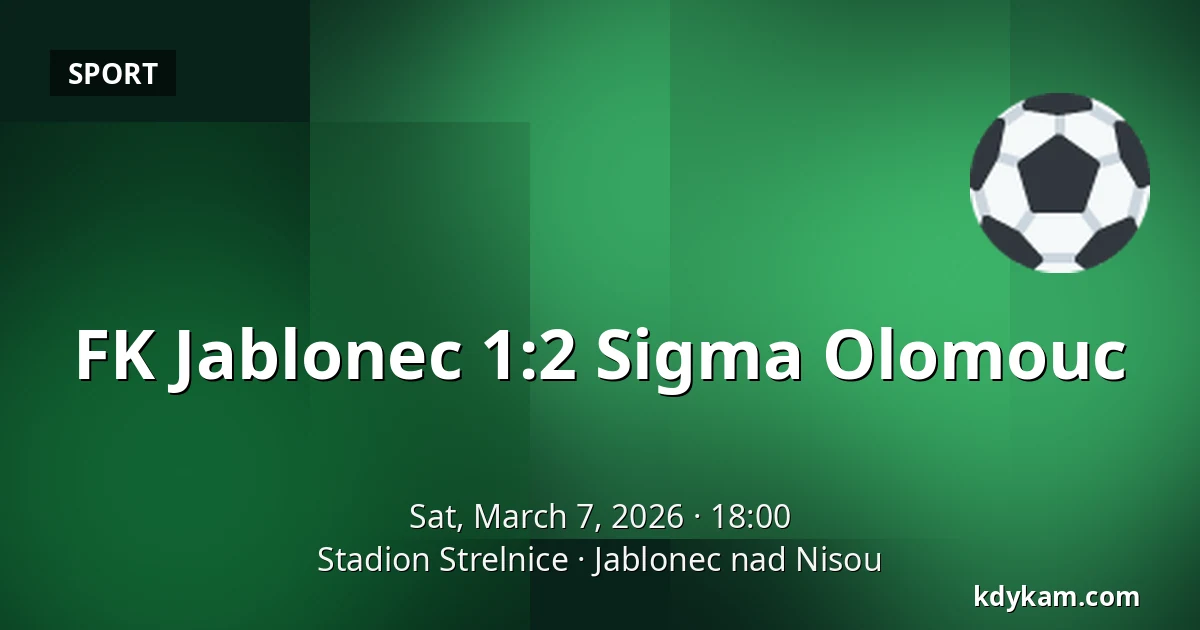 FK Jablonec – Sigma Olomouc — Stadion Strelnice, Jablonec nad Nisou