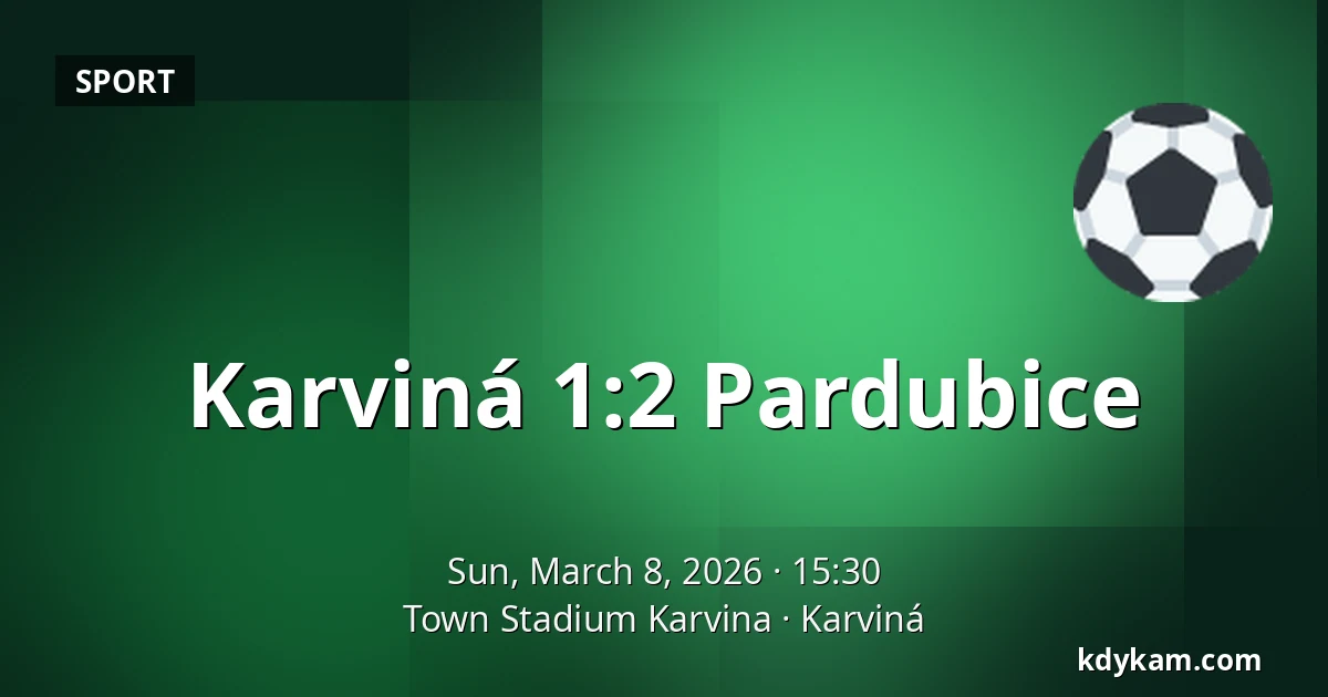 Karviná - Pardubice — Town Stadium Karvina, Karviná