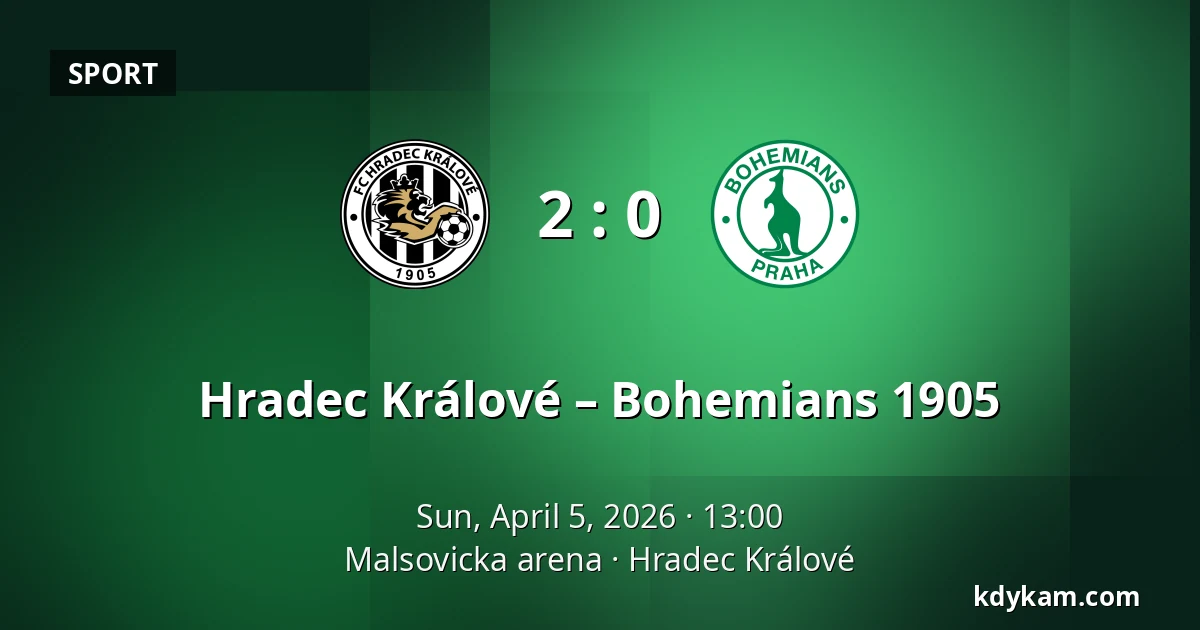 Hradec Králové – Bohemians 1905 — Malsovicka arena, Hradec Králové