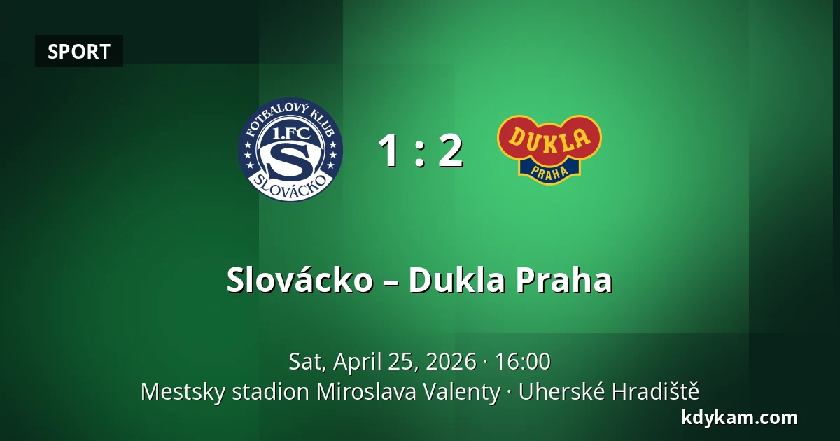 Slovácko – Dukla Praha — Mestsky stadion Miroslava Valenty, Uherské Hradiště