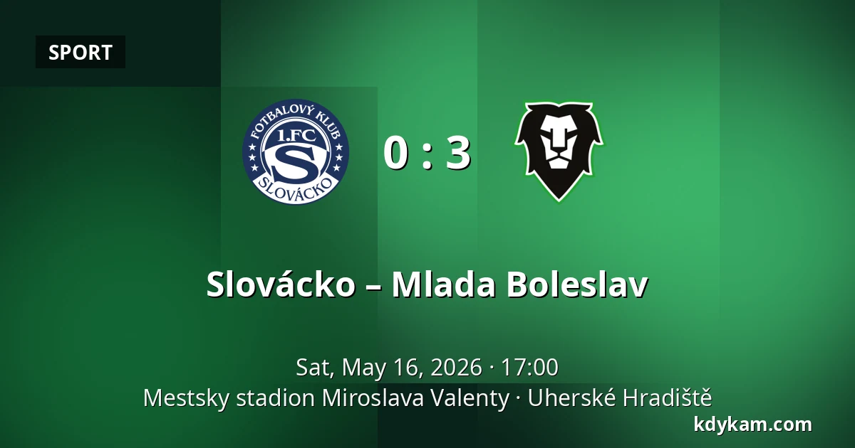 Slovácko – Mlada Boleslav — Mestsky stadion Miroslava Valenty, Uherské Hradiště