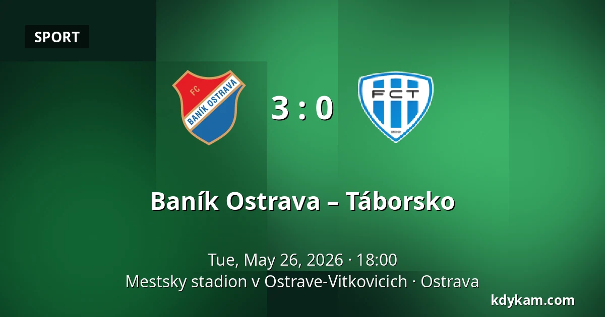 Baník Ostrava – Táborsko — Mestsky stadion v Ostrave-Vitkovicich, Ostrava