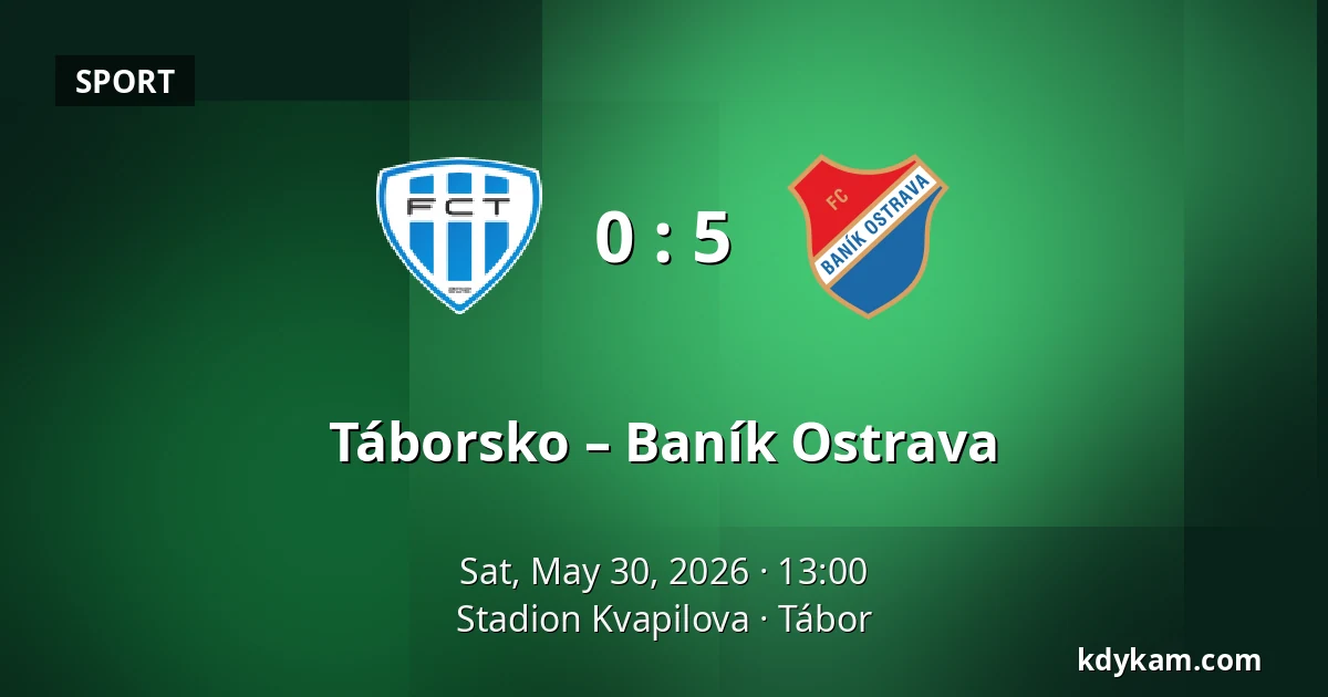 Táborsko – Baník Ostrava — Stadion Kvapilova, Tábor