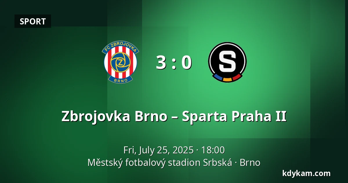 Zbrojovka Brno – Sparta Praha II — Městský fotbalový stadion Srbská, Brno