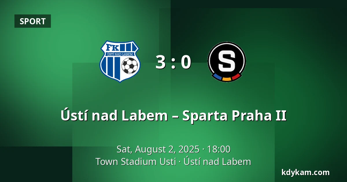 Ústí nad Labem – Sparta Praha II — Town Stadium Usti, Ústí nad Labem
