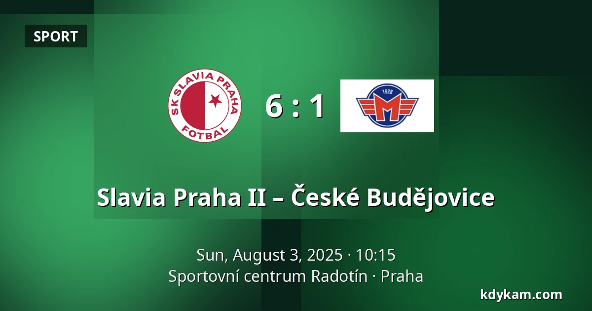 Slavia Praha II – České Budějovice — Sportovní centrum Radotín, Prague