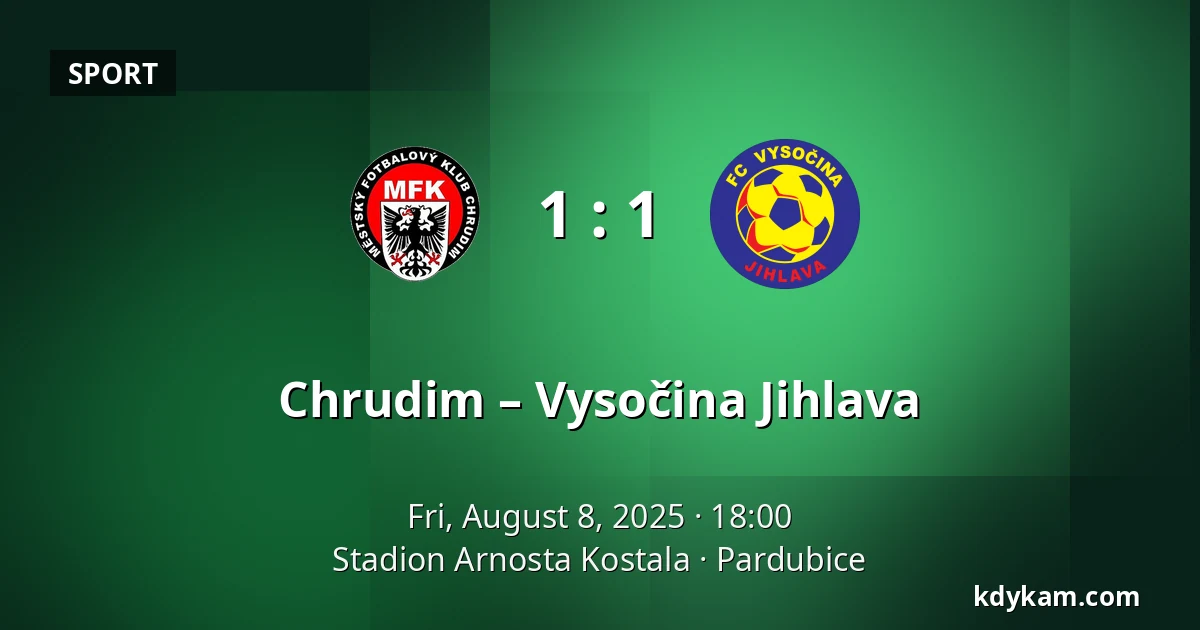 Chrudim – Vysočina Jihlava — Stadion Arnosta Kostala, Pardubice