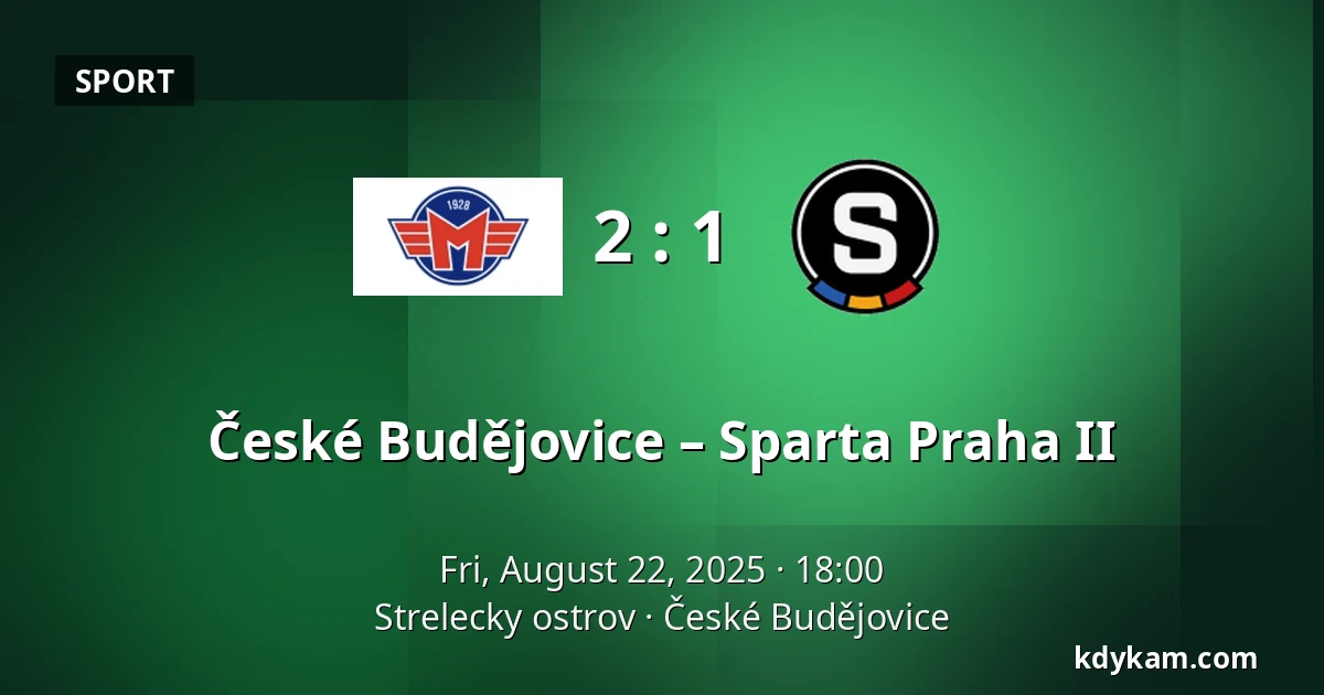 České Budějovice – Sparta Praha II — Strelecky ostrov, České Budějovice